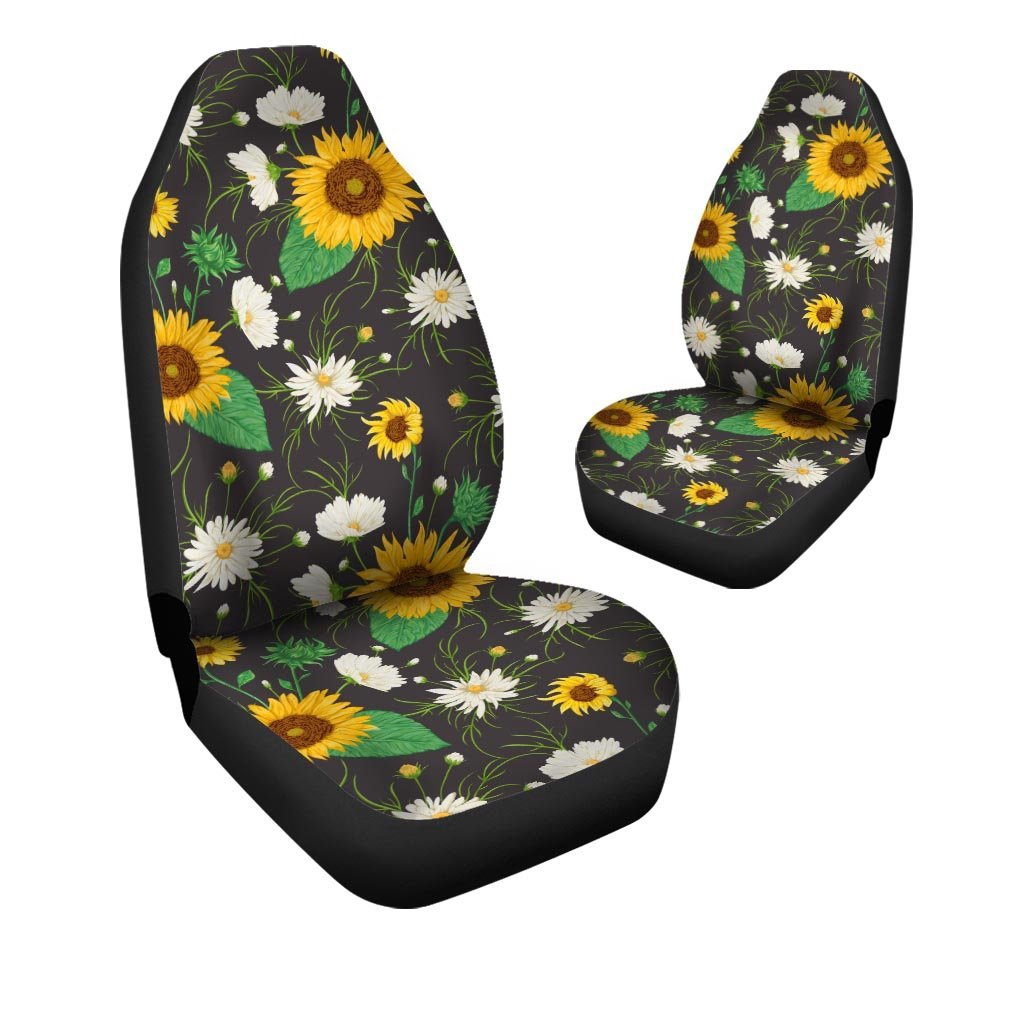 Sunflower And Chamomile Car Seat Covers-grizzshop