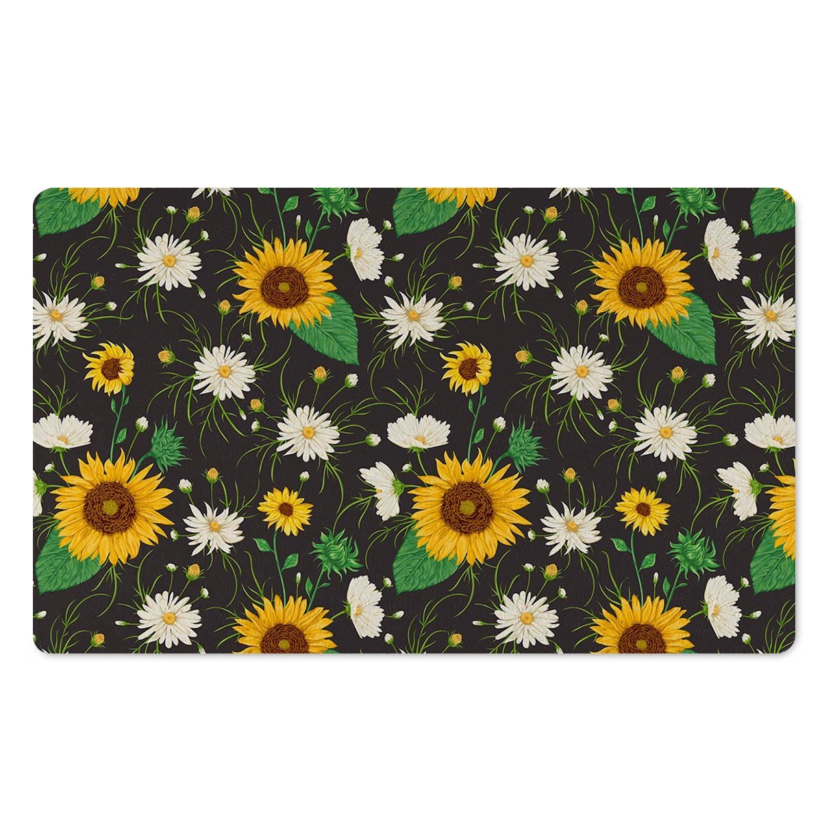 Sunflower And Chamomile Door Mat-grizzshop