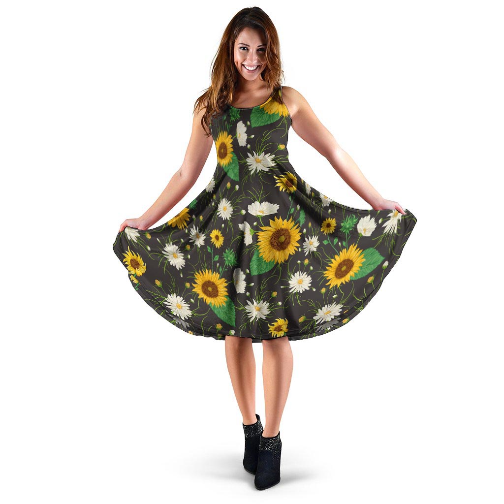 Sunflower And Chamomile Dress-grizzshop