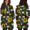 Sunflower And Chamomile Hoodie Dress-grizzshop