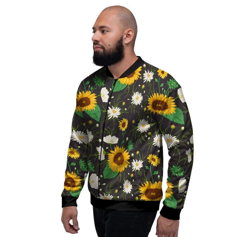 Sunflower And Chamomile Men's Bomber Jacket-grizzshop