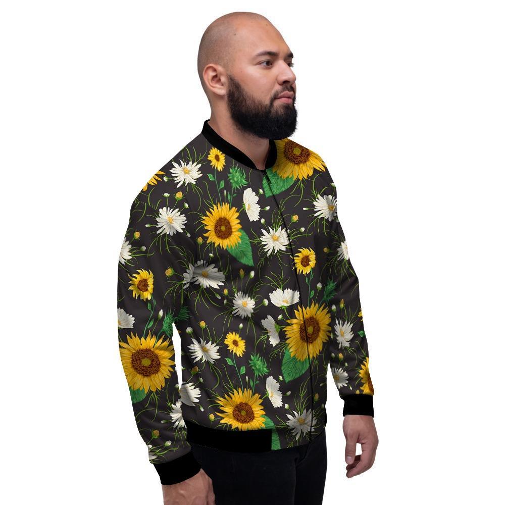 Sunflower And Chamomile Men's Bomber Jacket-grizzshop