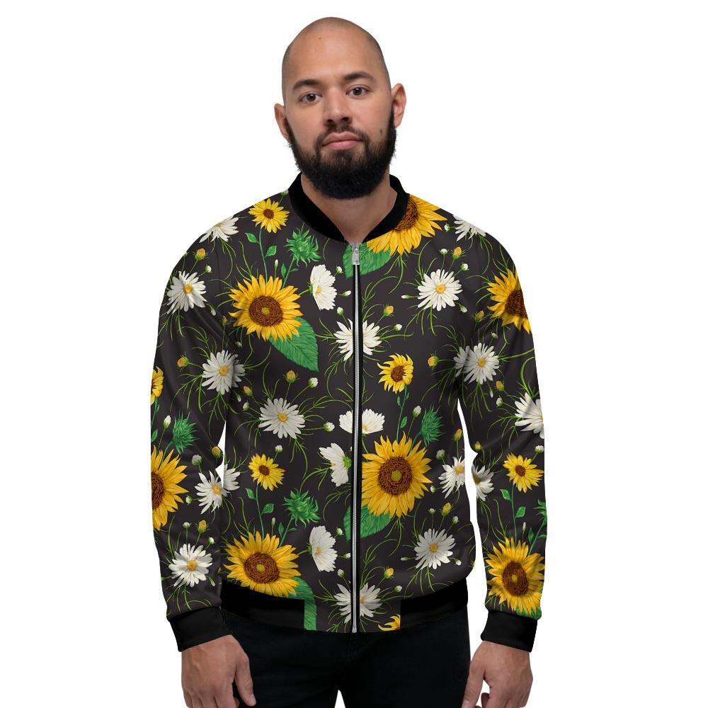 Sunflower And Chamomile Men's Bomber Jacket-grizzshop