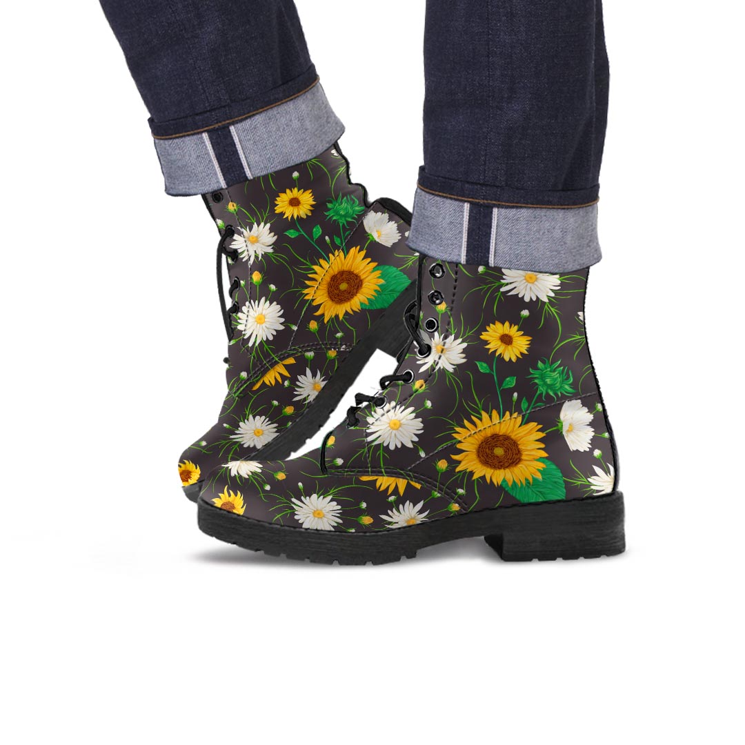 Sunflower And Chamomile Men's Boots-grizzshop