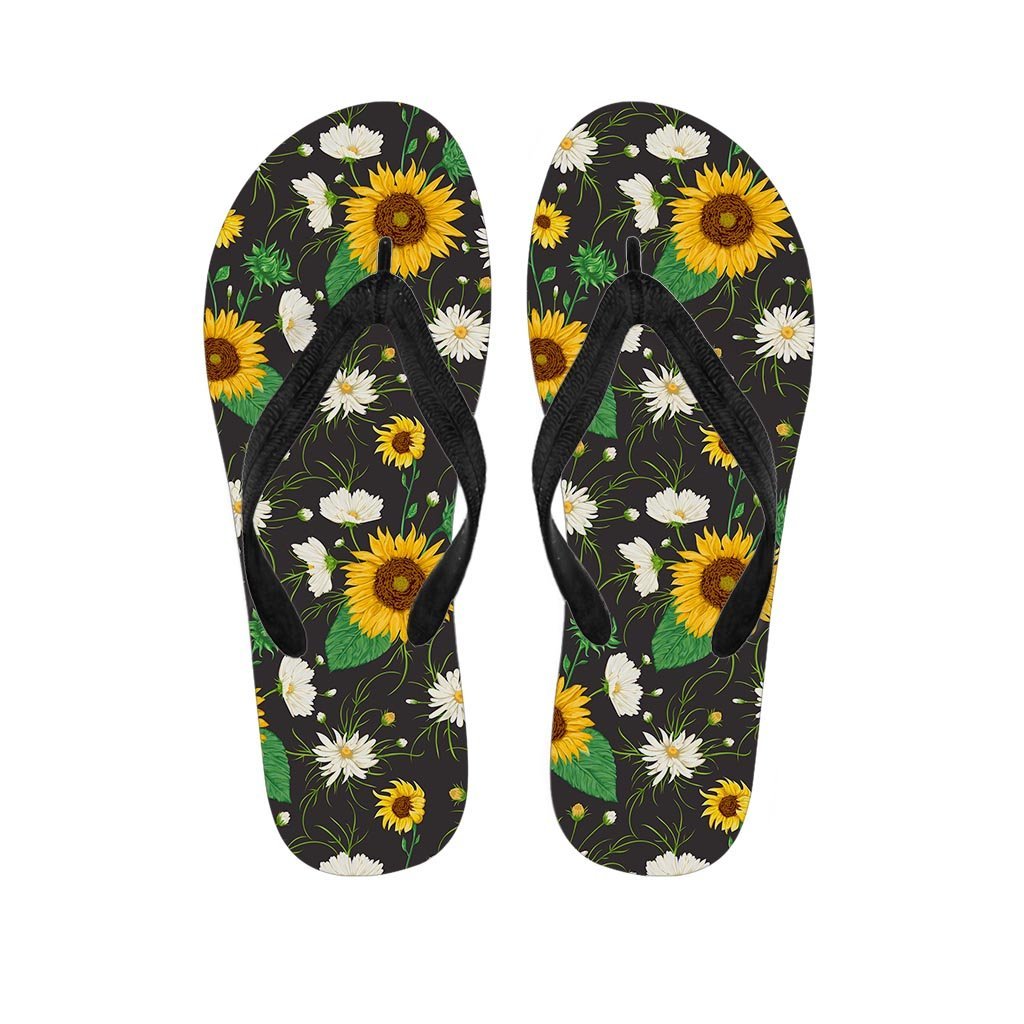 Sunflower And Chamomile Men's Flip Flops-grizzshop