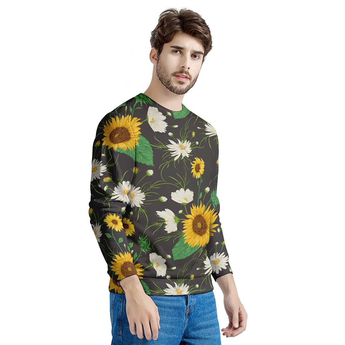 Sunflower And Chamomile Men's Sweatshirt-grizzshop