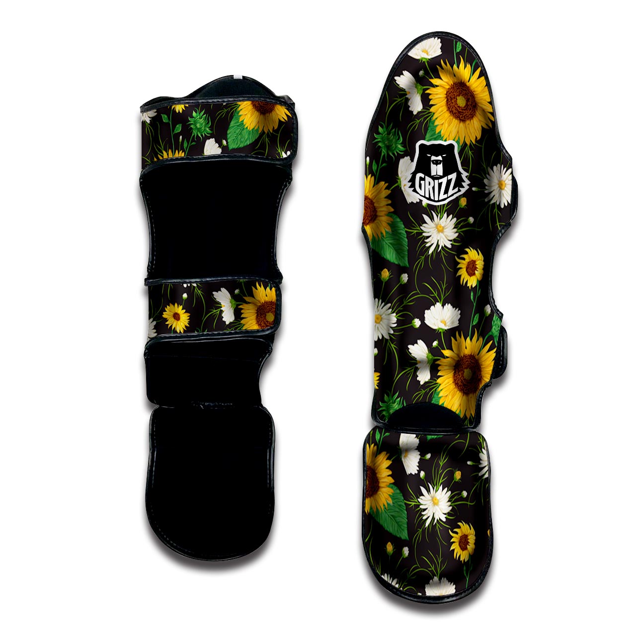 Sunflower And Chamomile Muay Thai Shin Guard-grizzshop