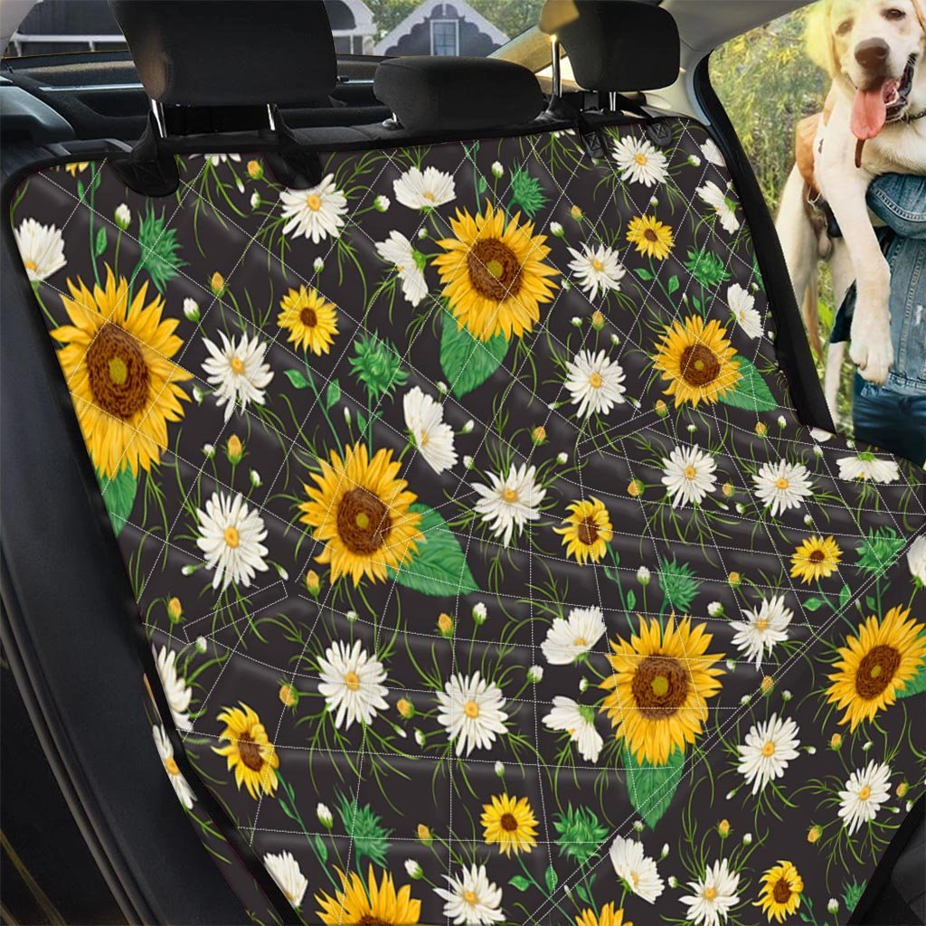 Sunflower And Chamomile Pet Car Seat Cover-grizzshop