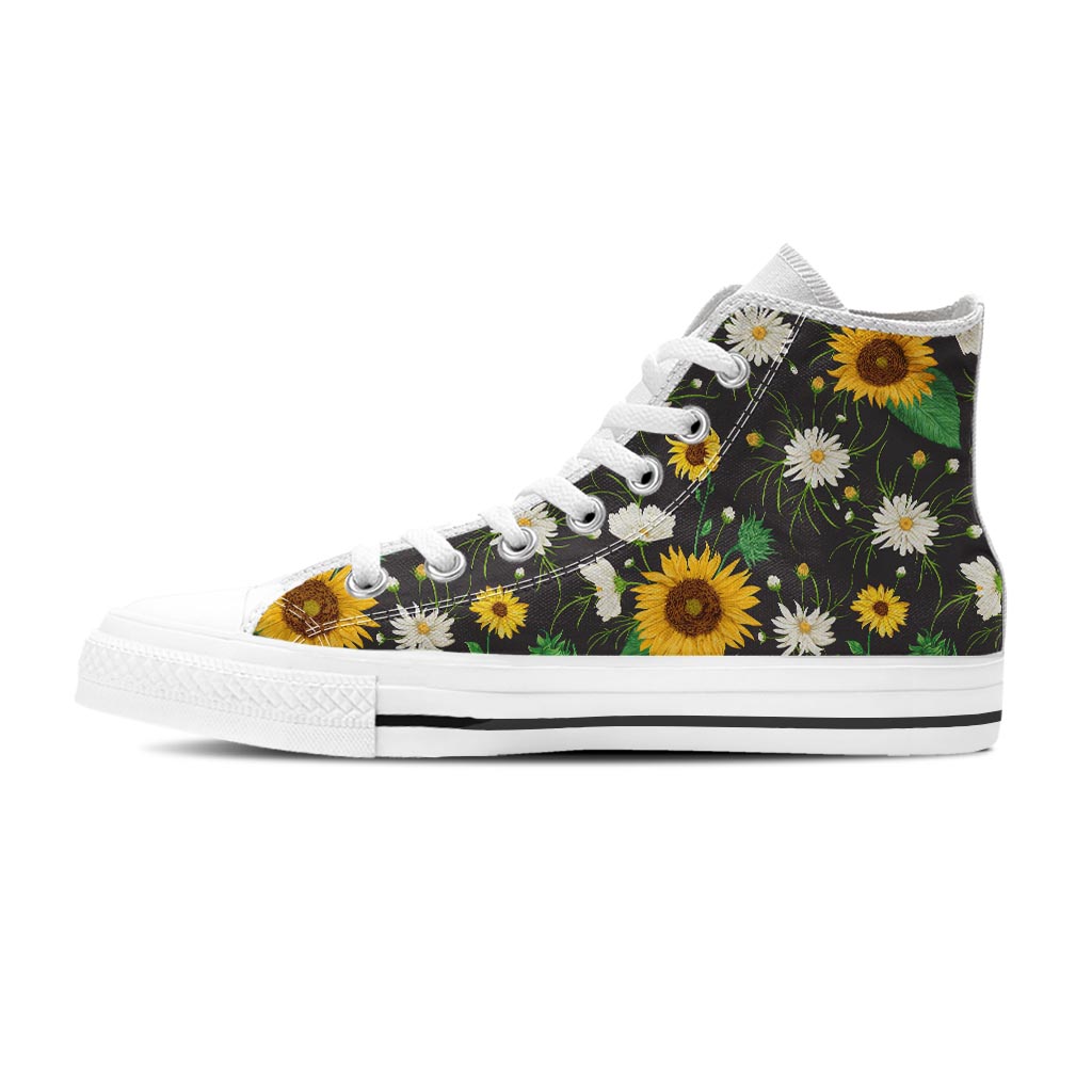 Sunflower And Chamomile Women's High Top Shoes-grizzshop