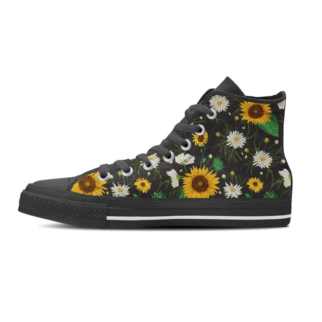 Sunflower And Chamomile Women's High Top Shoes-grizzshop