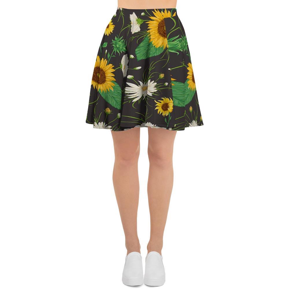 Sunflower And Chamomile Women's Skirt-grizzshop