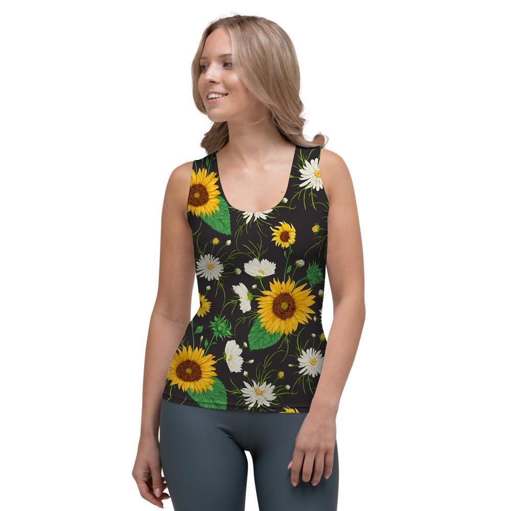 Sunflower And Chamomile Women's Tank Top-grizzshop