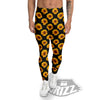 Sunflower Black Autumn Print Pattern Men's Leggings-grizzshop