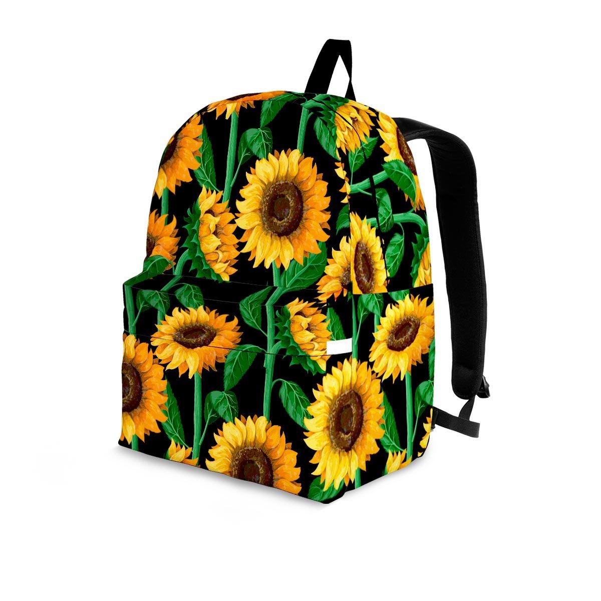 Sunflower Black Print Backpack-grizzshop