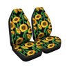 Sunflower Black Print Car Seat Covers-grizzshop