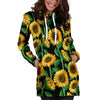 Sunflower Black Print Hoodie Dress-grizzshop