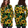 Sunflower Black Print Hoodie Dress-grizzshop