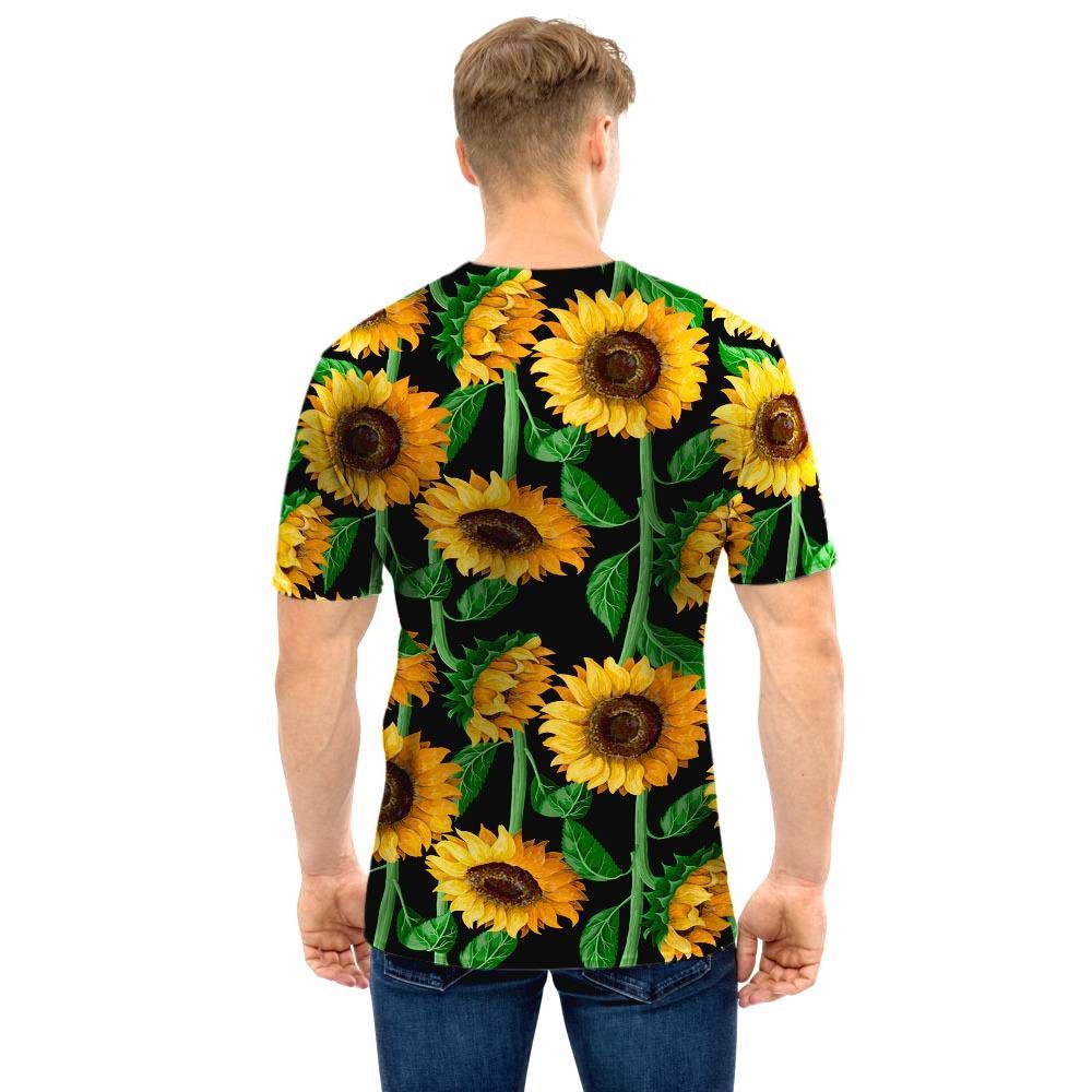 Sunflower Black Print Men T Shirt-grizzshop