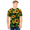 Sunflower Black Print Men T Shirt-grizzshop