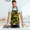 Sunflower Black Print Men's Apron-grizzshop