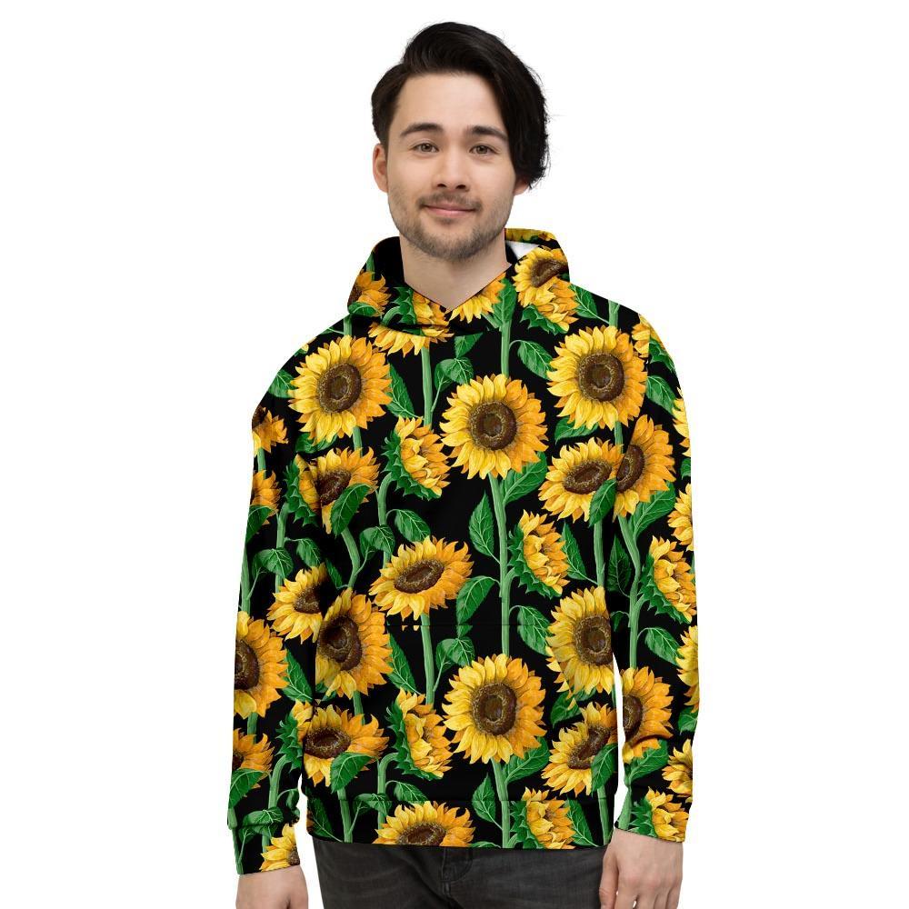 Sunflower Black Print Men's Hoodie-grizzshop