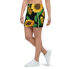 Sunflower Black Print Mini Skirt-grizzshop