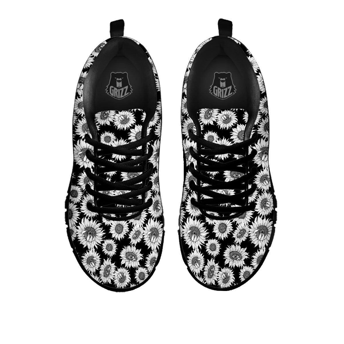 Sunflower Black Print Pattern Black Sneaker-grizzshop