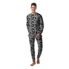 Sunflower Black Print Pattern Men's Pajamas-grizzshop