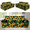 Sunflower Black Print Sofa Cover-grizzshop