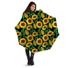 Sunflower Black Print Umbrella-grizzshop