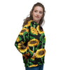 Sunflower Black Print Women's Hoodie-grizzshop