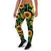 Sunflower Black Print Women's Joggers-grizzshop