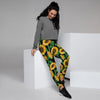 Sunflower Black Print Women's Joggers-grizzshop