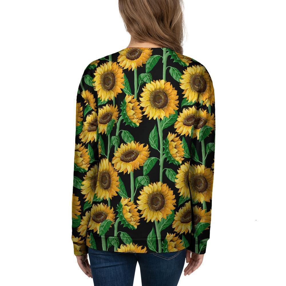 Sunflower Black Print Women's Sweatshirt-grizzshop