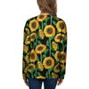 Sunflower Black Print Women's Sweatshirt-grizzshop