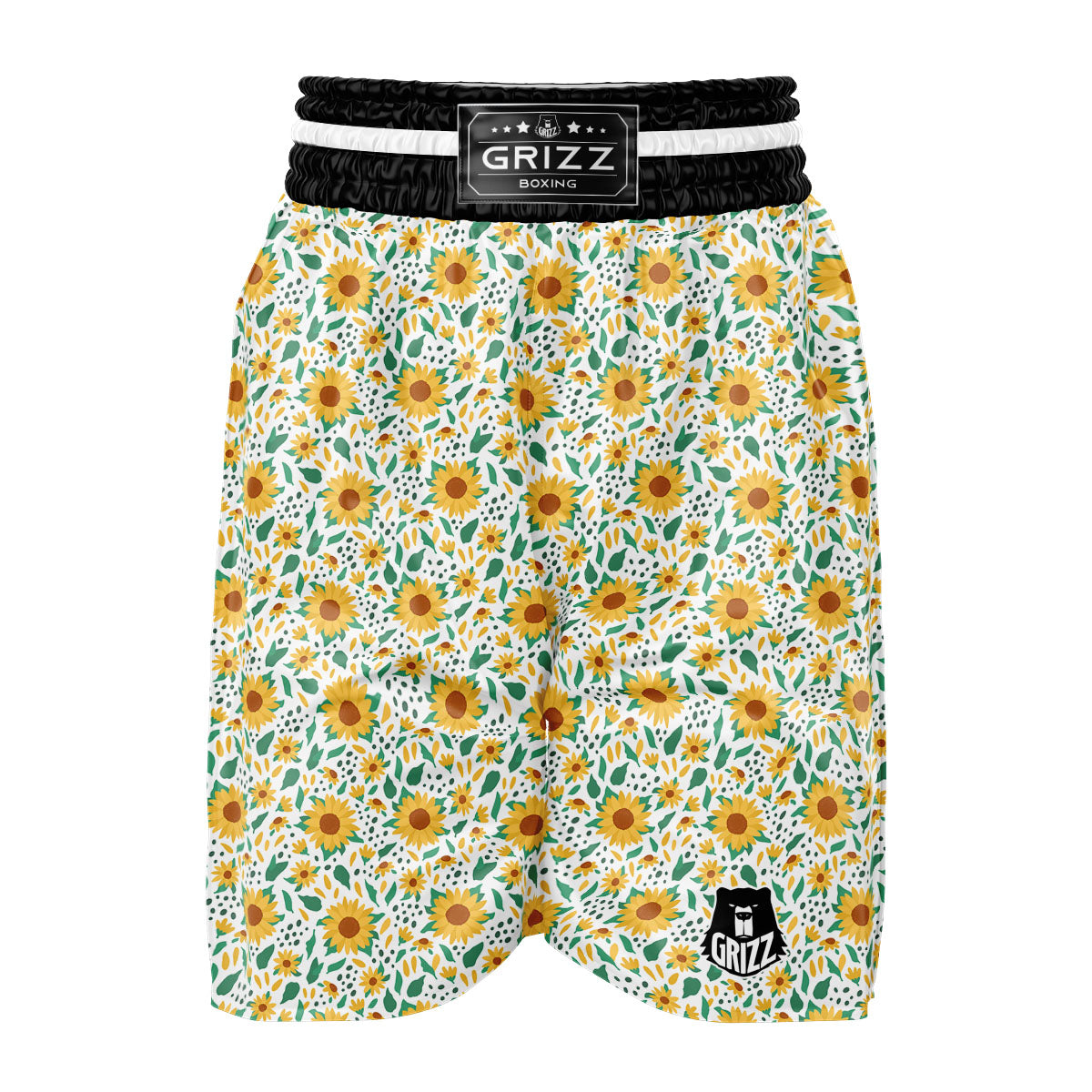 Sunflower Blooming Print Pattern Boxing Shorts-grizzshop