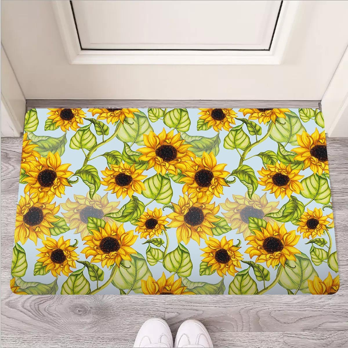 Sunflower Blue Door Mat-grizzshop