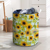 Sunflower Blue Laundry Basket-grizzshop