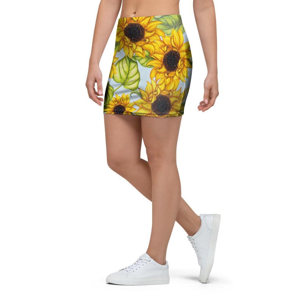 Sunflower Blue Mini Skirt-grizzshop