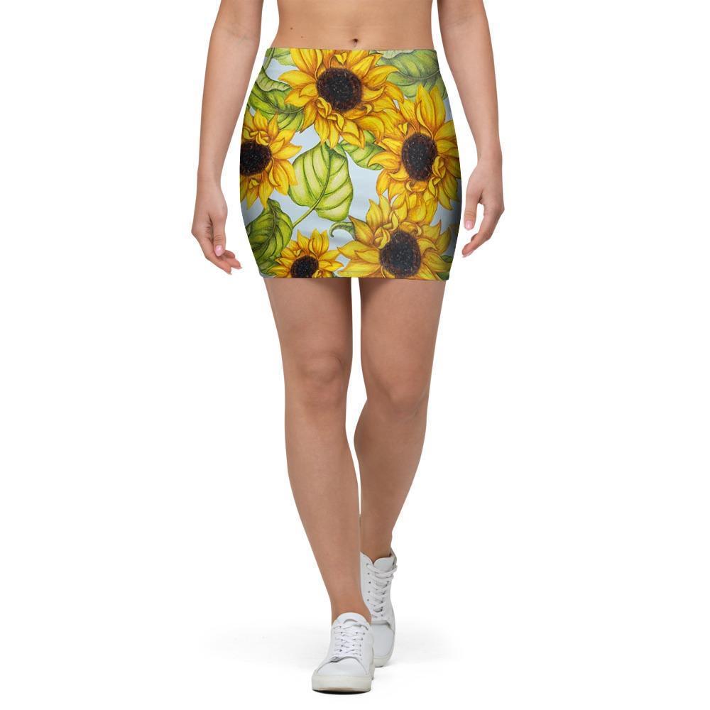 Sunflower Blue Mini Skirt-grizzshop