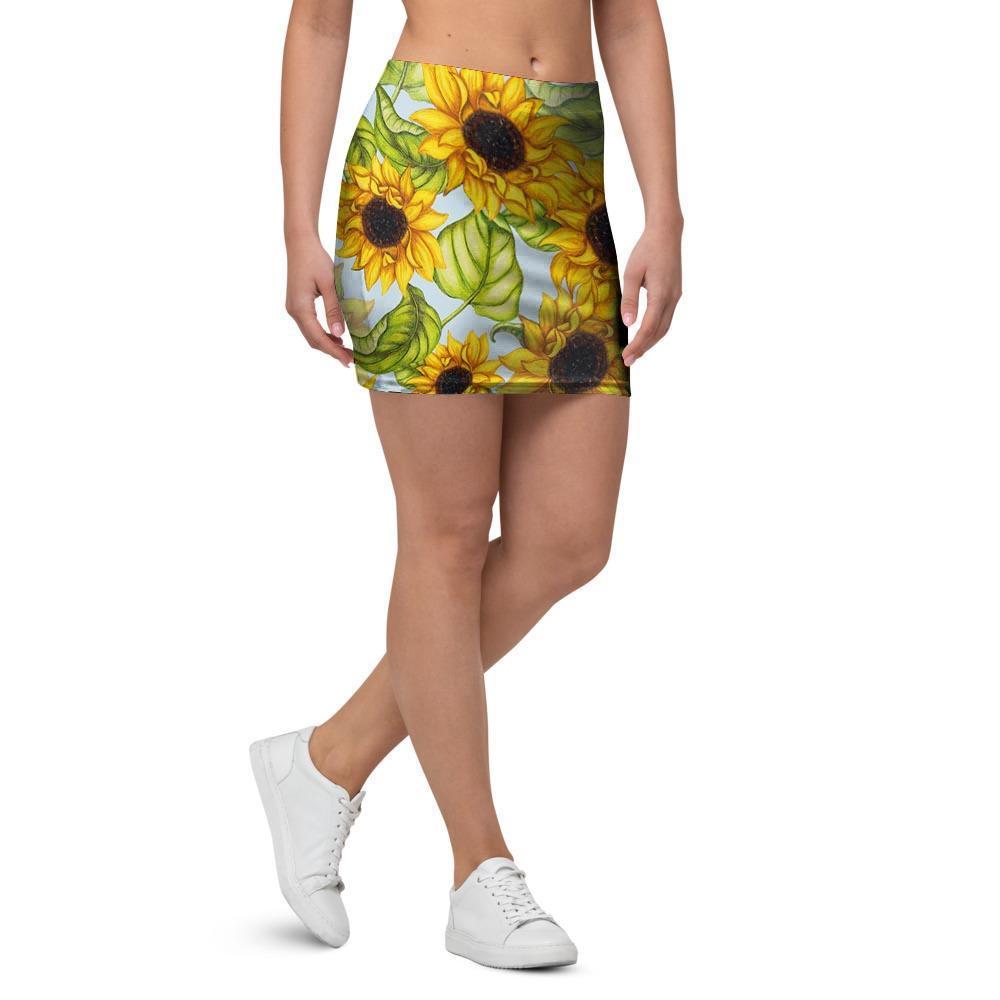 Sunflower Blue Mini Skirt-grizzshop