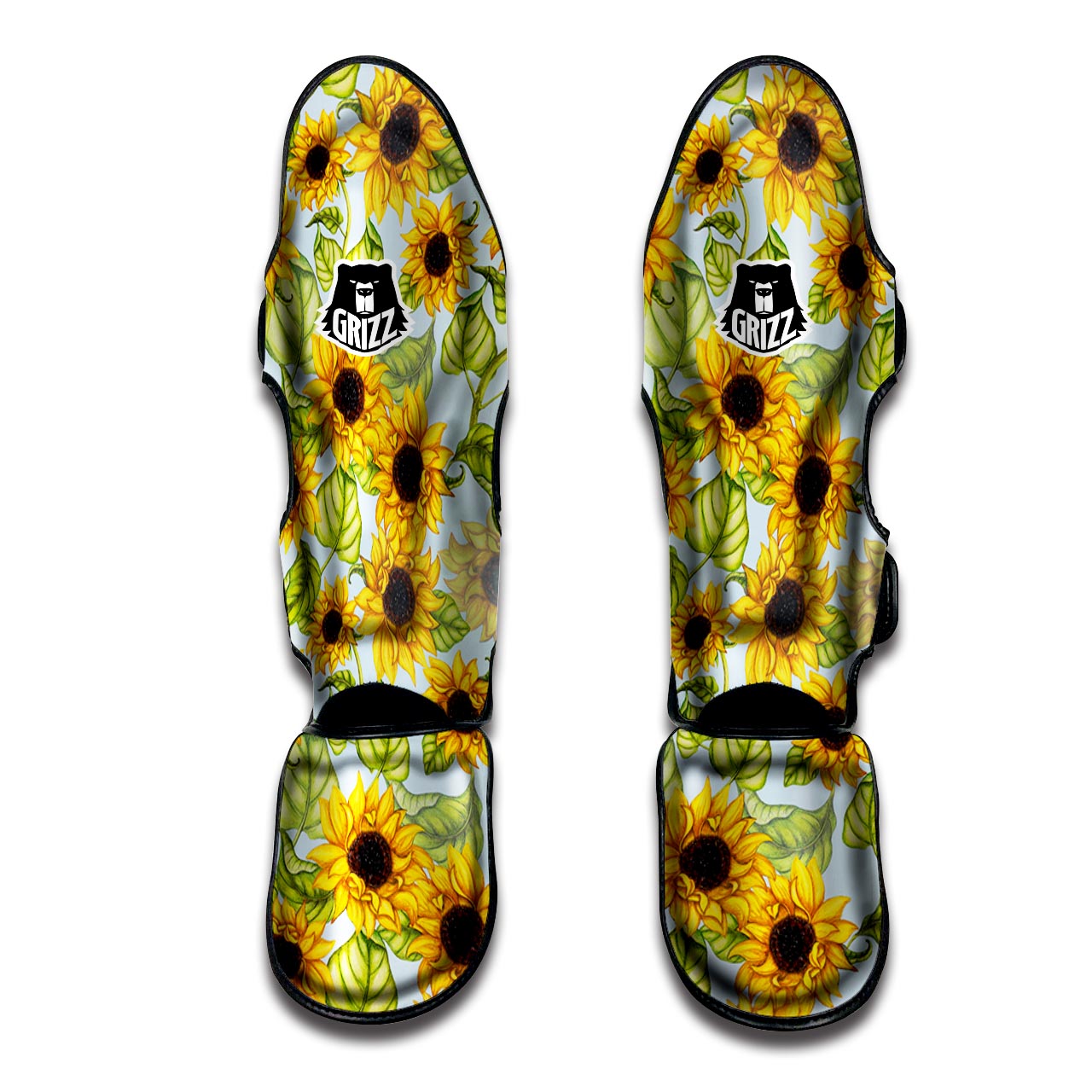 Sunflower Blue Muay Thai Shin Guard-grizzshop