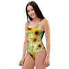 Sunflower Blue One Piece Swimsuite-grizzshop