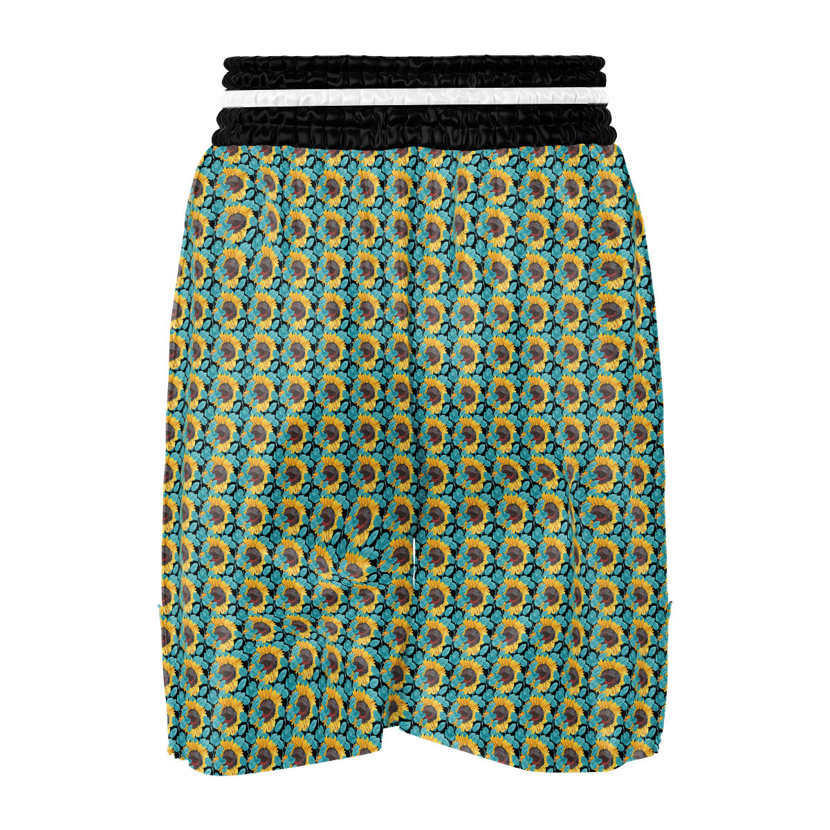 Sunflower Blue Print Pattern Boxing Shorts-grizzshop