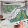 Sunflower Blue Print Pattern White High Top Shoes-grizzshop