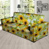 Sunflower Blue Sofa Cover-grizzshop