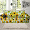 Sunflower Blue Sofa Cover-grizzshop