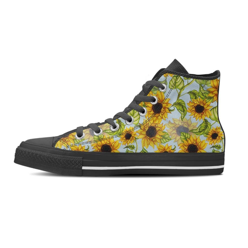 Sunflower Blue Women's High Top Shoes-grizzshop