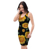 Sunflower Bodycon Dress-grizzshop