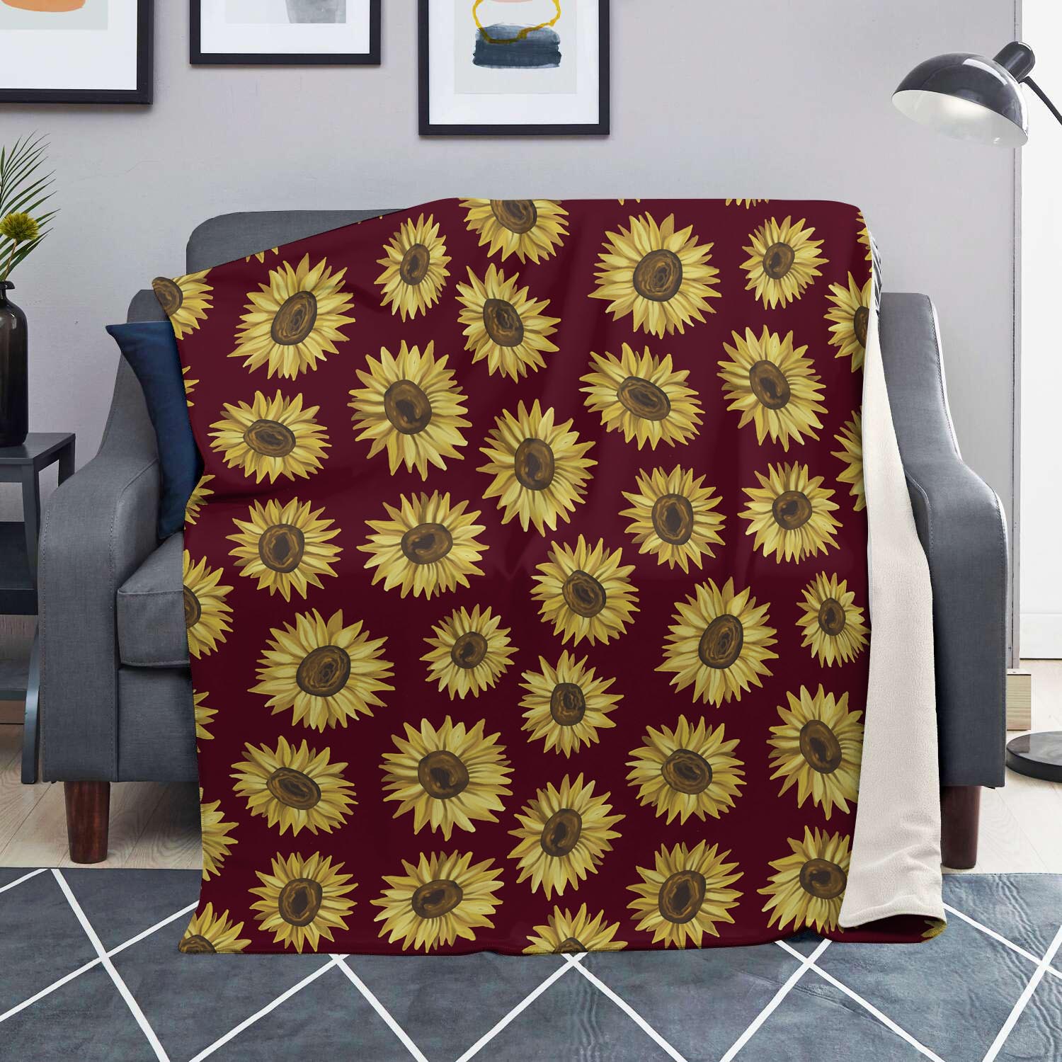 Sunflower Brown Blanket-grizzshop